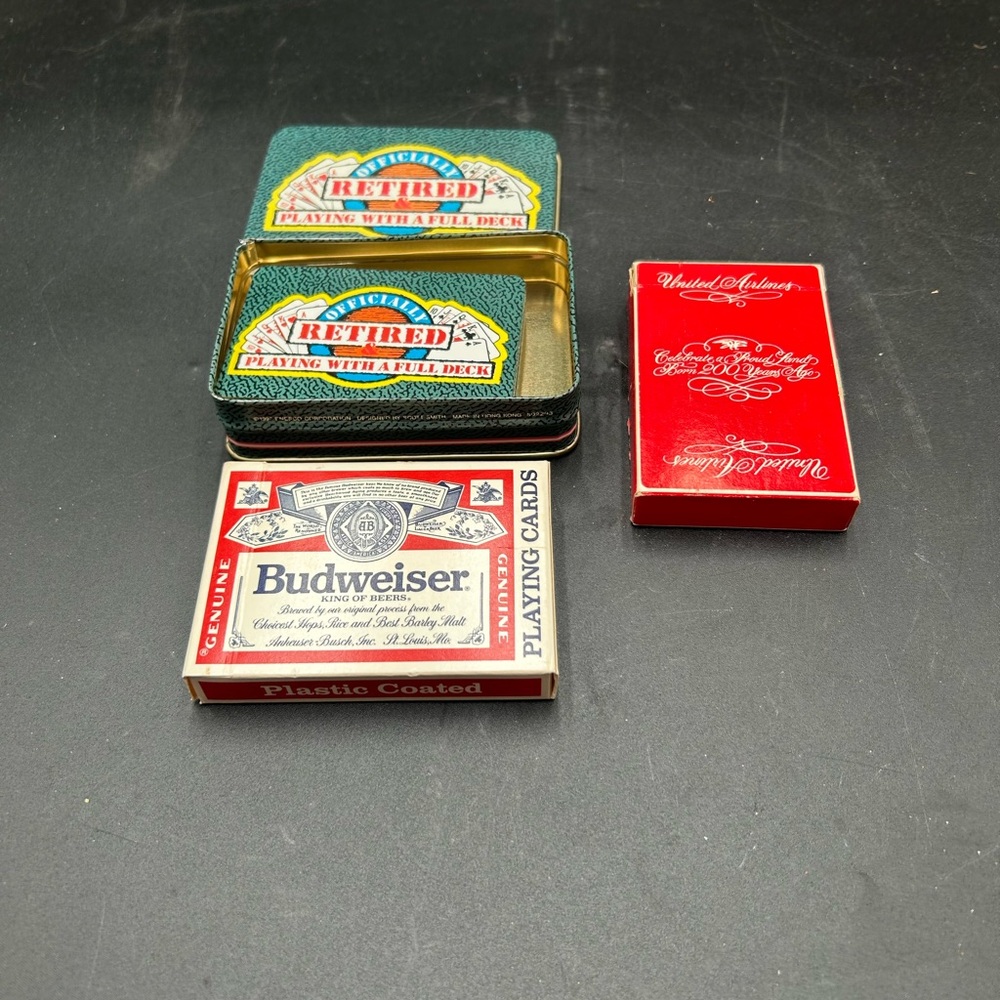 Budweiser, united airlines and Retired Playing Cards Set